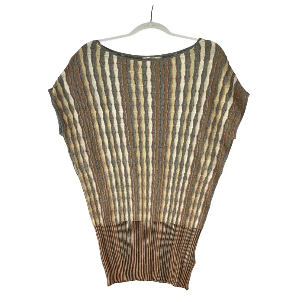 Anthropologie Moth Nessa Wool Blend Textured Pleated‎ Top Boho Chic Artsy XS